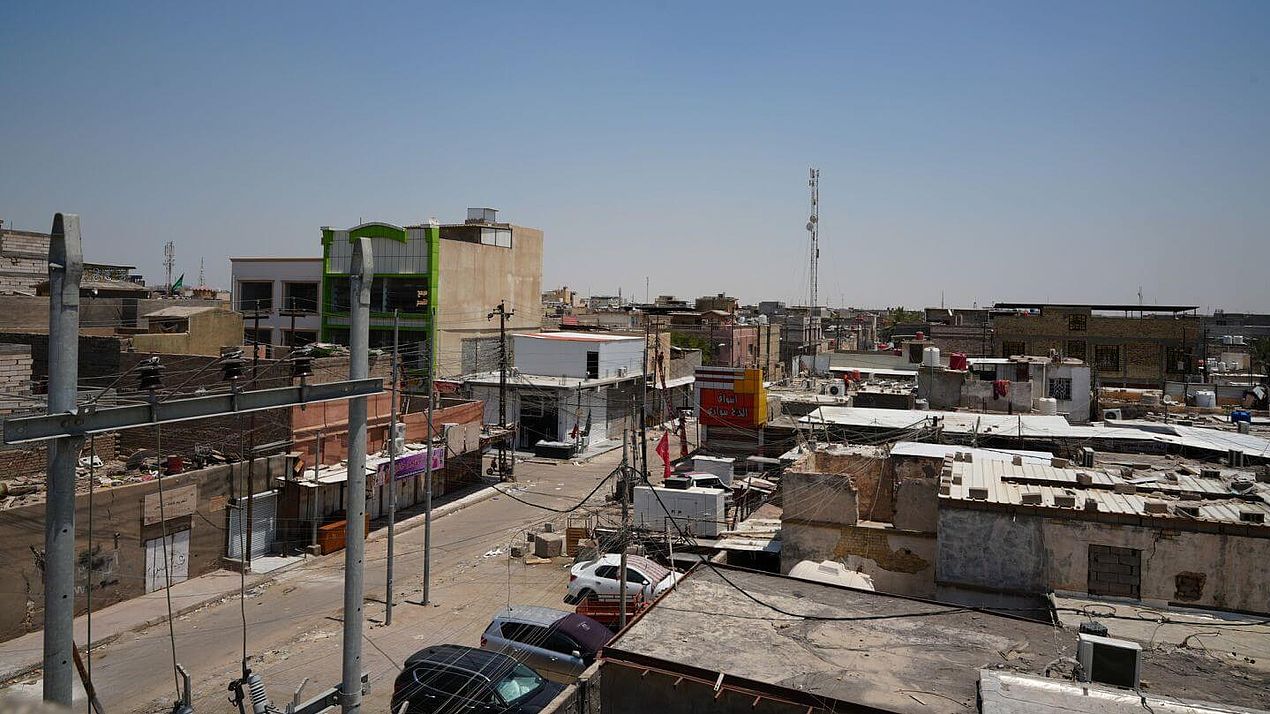 Panoramaansicht auf Basra Panoramaaufnahme von Basra im Irak.