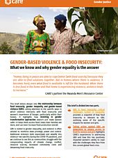 Cover der GBV + Food Insecurity Studie