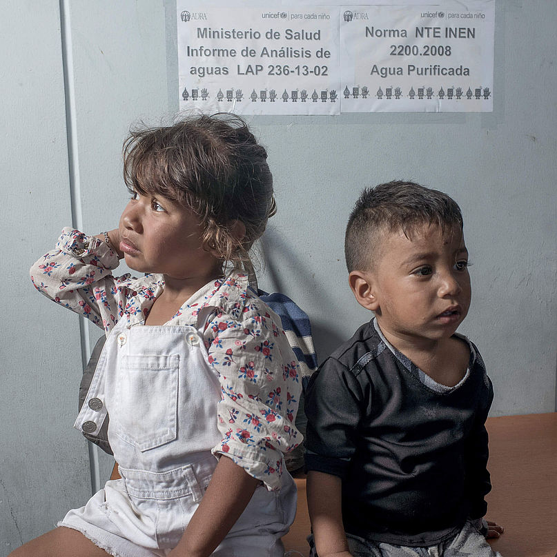 Zwei geflüchtete Kinder aus Venezuela