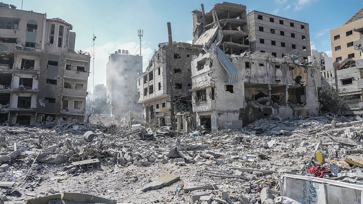 Zerstörte Häuser in Gaza