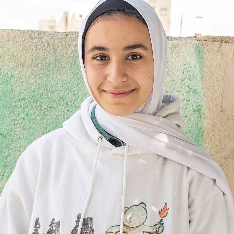 Portrait von dem geflüchteten Mädchen Doha