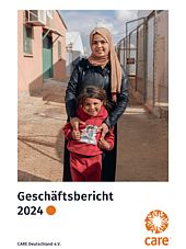 Titelbild des 2024er Geschaeftsberichtes von CARE Deutschland
