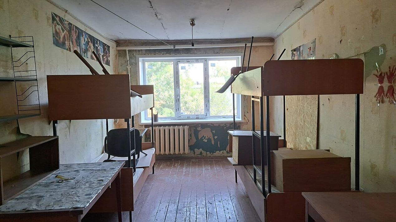 Stockbetten im Studentenwohnheim Stockbetten stehen im Studentenwohnheim.