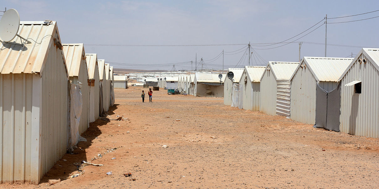 Unterkünfte im Azraq-Camp in Jordanien.