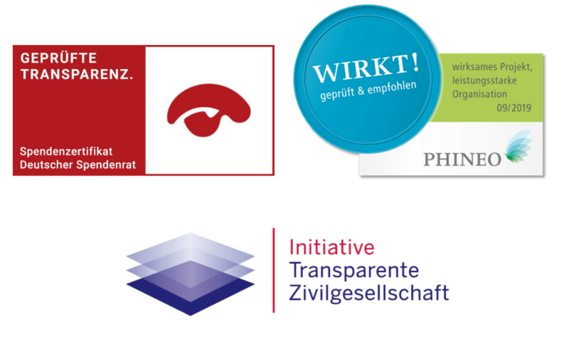 Logos des Deutschen Spendenrates, PHINEO und ITZ