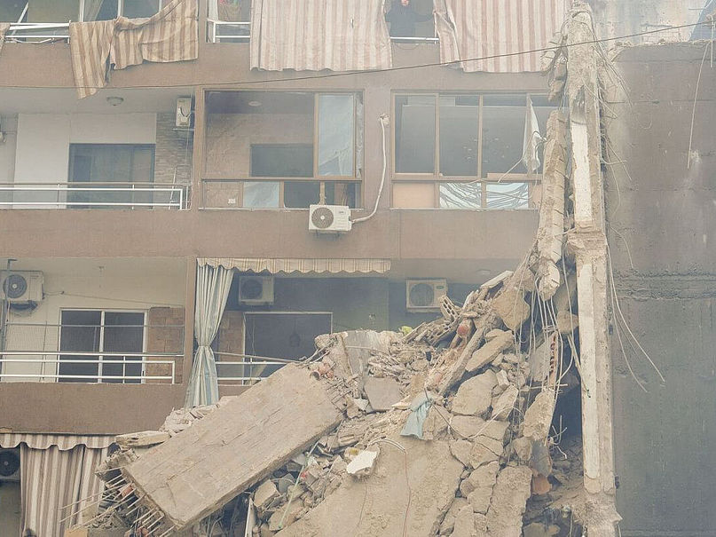 zerstörtes Gebäude Ein zerstörtes Gebäude im Libanon.