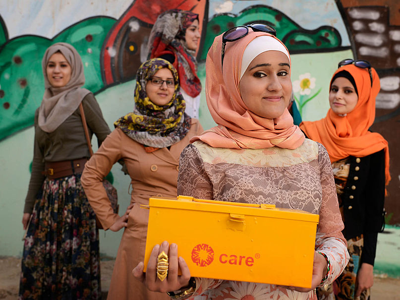 Kleinspargruppe von Frauen Kleinspargruppe von Frauen in Jordanien
