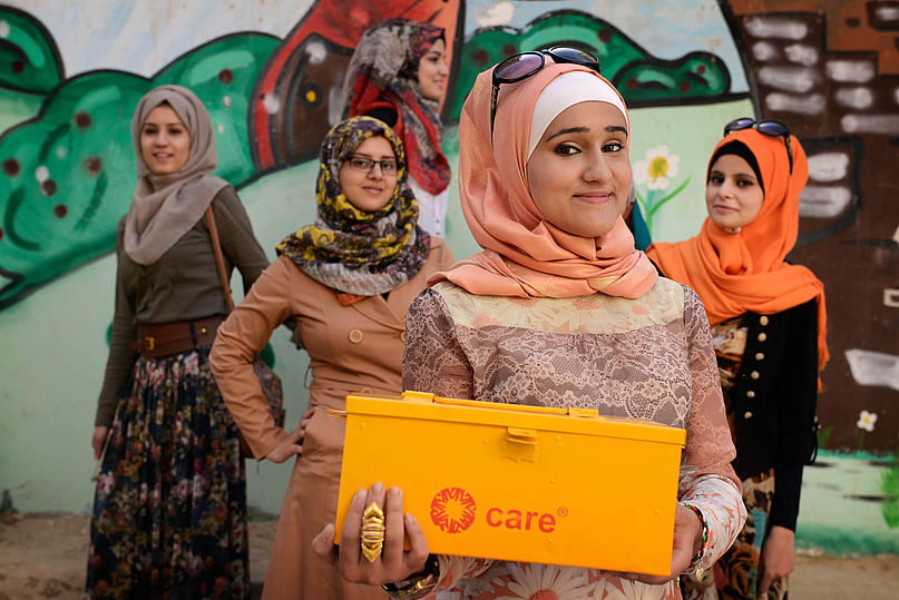 Kleinspargruppe von Frauen Kleinspargruppe von Frauen in Jordanien