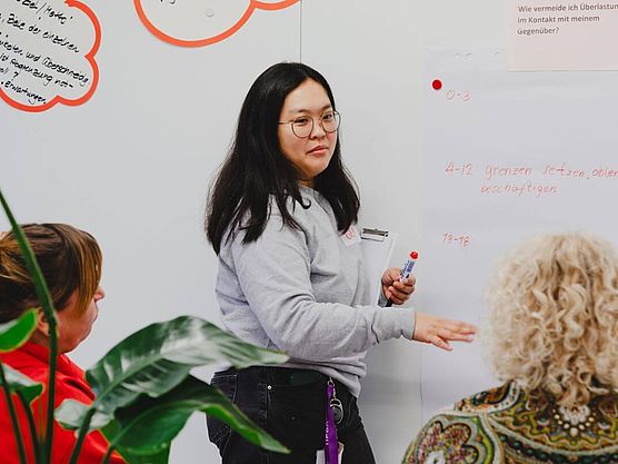 Praeasenzworkshops zu traumasensibler Begleitung Teilnehmer:innen eines Praeasenzworkshops zu traumasensibler Begleitung.