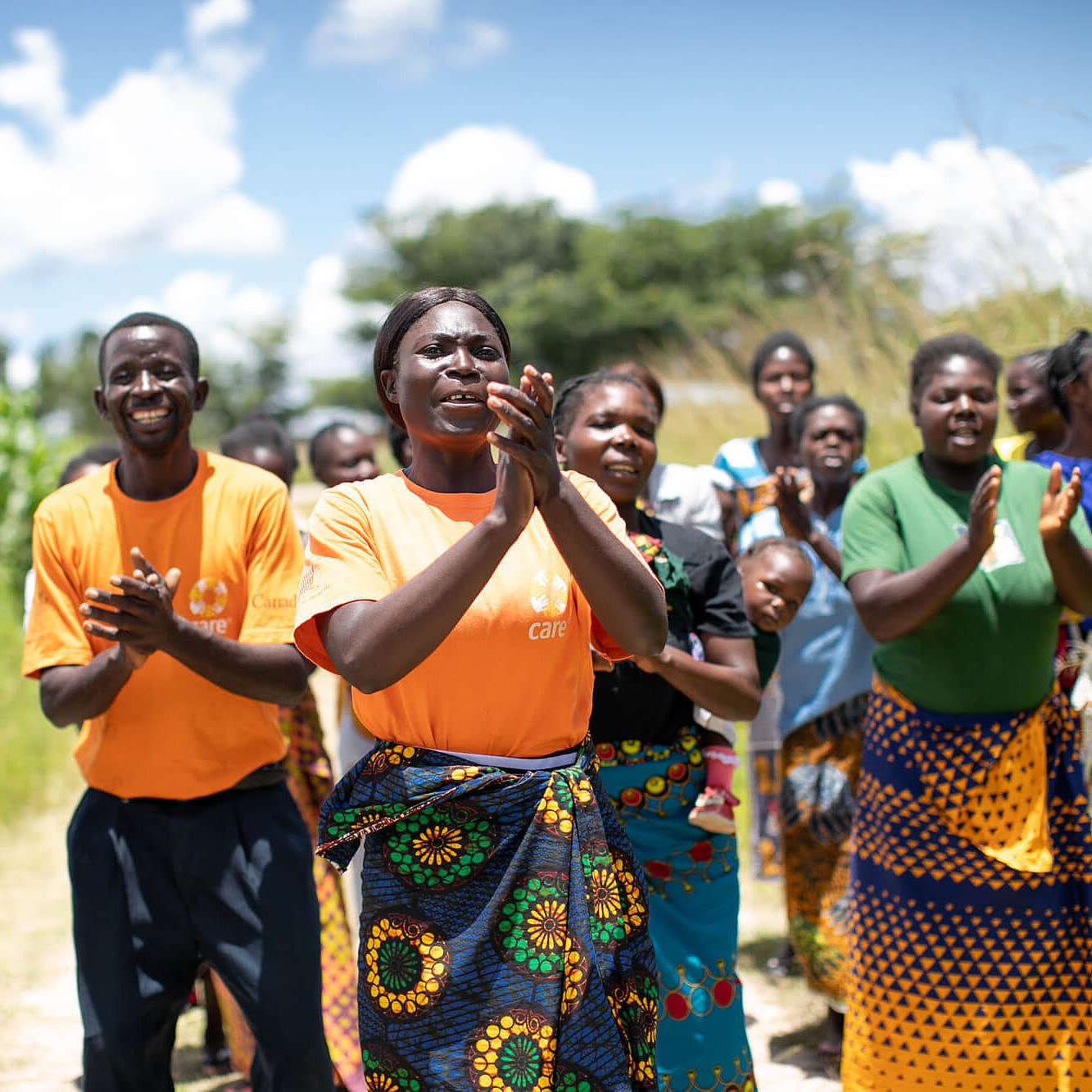 Menschengruppe in Sambia