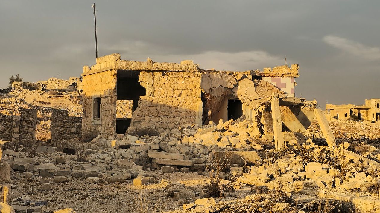 Ein zerstörtes Gebäude in Syrien Ein zerstörtes Gebäude in Syrien.